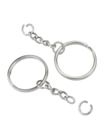 5 sleutelringen met ketting